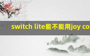 switch lite能不能用joy con